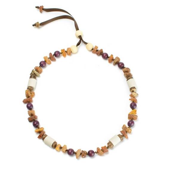 Bernsteinkette für Hunde • bordeaux