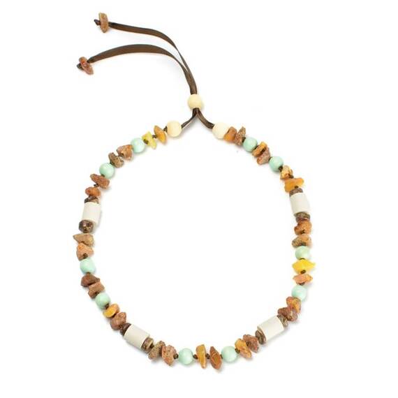 Bernsteinkette für Hunde • mint