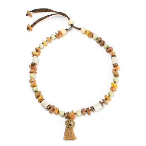 Bernsteinkette für Hunde • pastellgrün