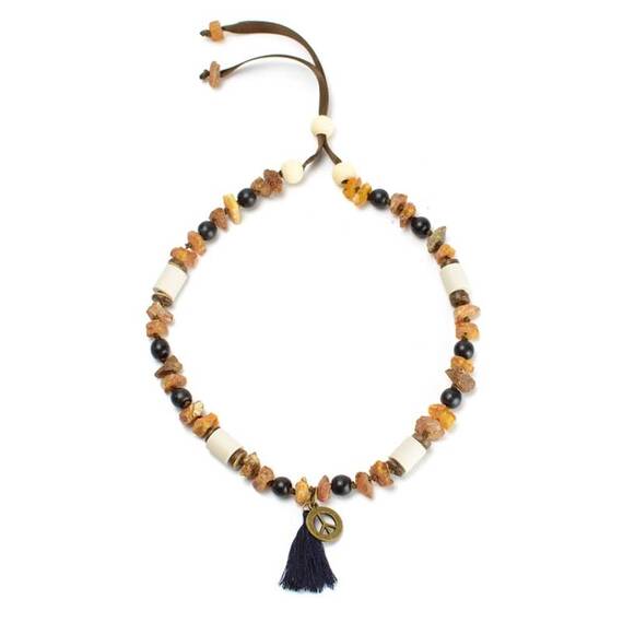 Bernsteinkette für Hunde • schwarz