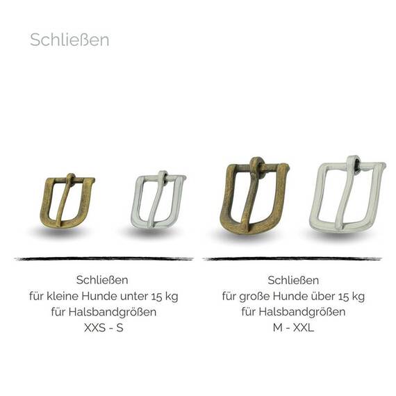 Gepolstertes Halsband • Leder schwarz