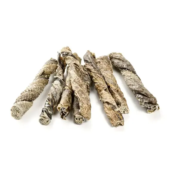 Kabeljau-Haut, geflochten