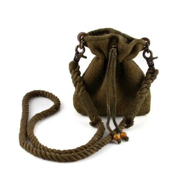 Leckerlibeutel • Loden und Baumwolle • braun