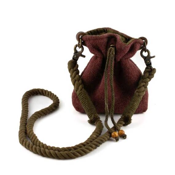 Leckerlibeutel • Loden und Baumwolle • ziegelrot