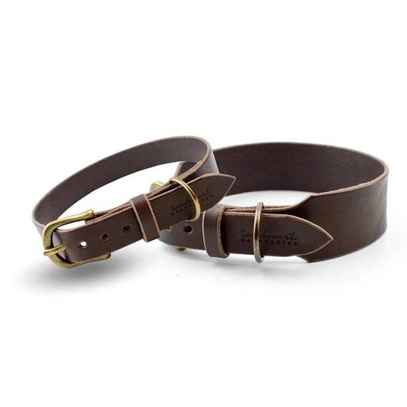 Verstellbares Halsband • Leder dunkelbraun
