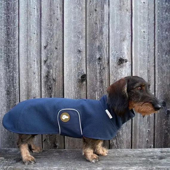 Dackel-Pullover, Fleece dunkelblau • Theo & Emma 'Henry'