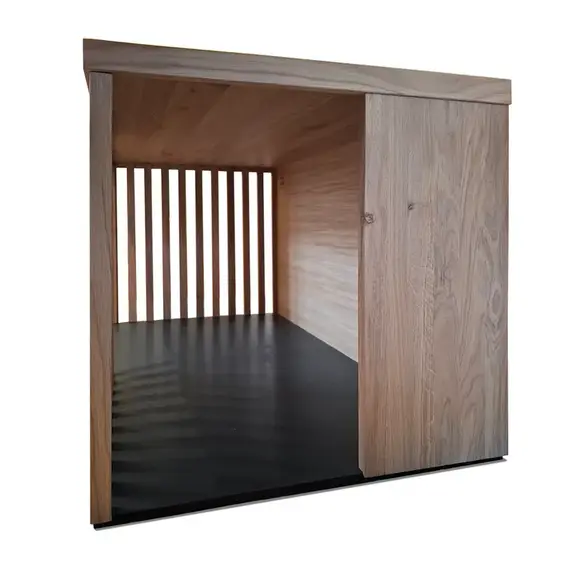 Offene Hundebox • Eiche Massivholz