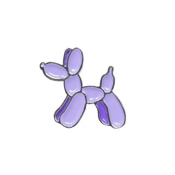 Hundehalsband-Anhänger ☆ Charm Ballon-Hund lila