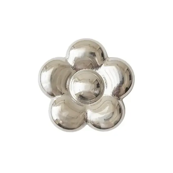 Hundehalsband-Anhänger ☆ Charm Blume silber