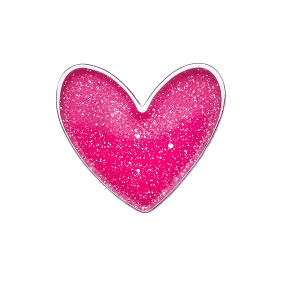 Hundehalsband-Anhänger ☆ Charm Glitzerherz pink