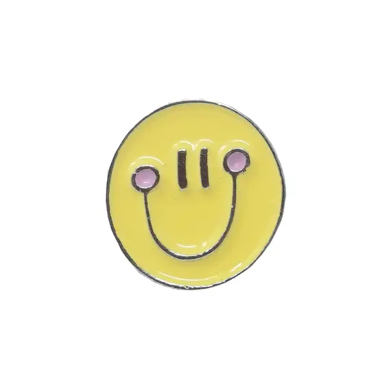 Hundehalsband-Anhänger ☆ Charm Happy Face gelb