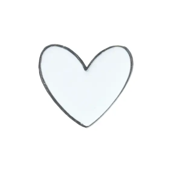 Hundehalsband-Anhänger ☆ Charm Herz weiß