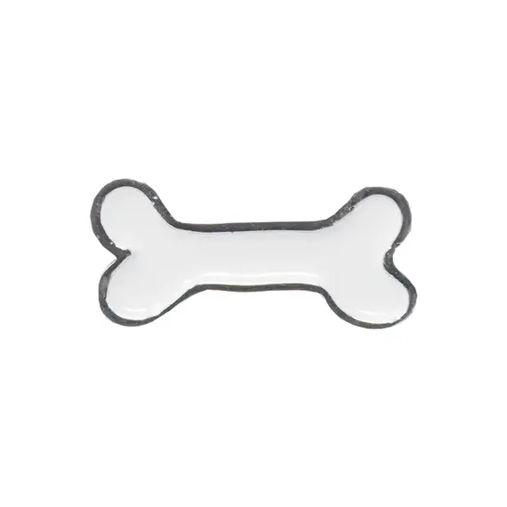Hundehalsband-Anhänger ☆ Charm Knochen weiß