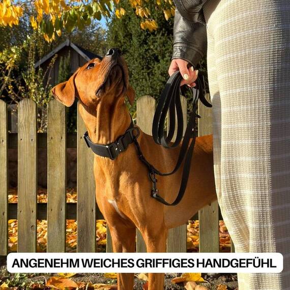 Wasserfeste Hundeleine, verstellbar • WOOFLEX® Classic Phantom Black