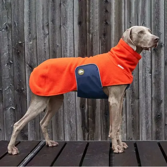 Fleece-Hundepullover orange • Theo & Emma 'Henry'