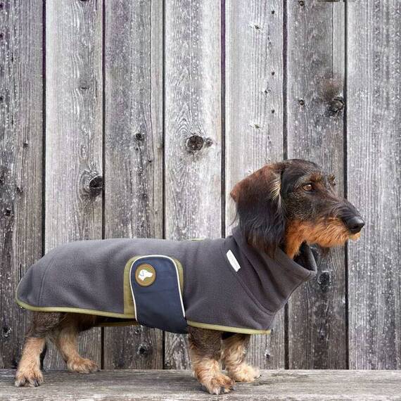 Dackel-Pullover, Fleece anthrazit • Theo & Emma 'Henry'