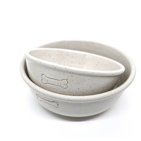 Keramik-Hundenapf ‘Bowl Dots Sand‘