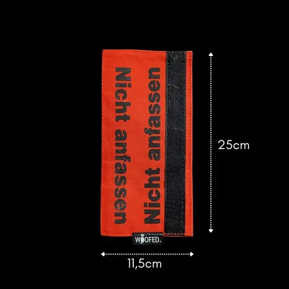 Leinen-Banderole 'Abstand halten!' orange