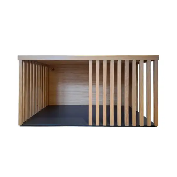 Offene Hundebox • Eiche Massivholz