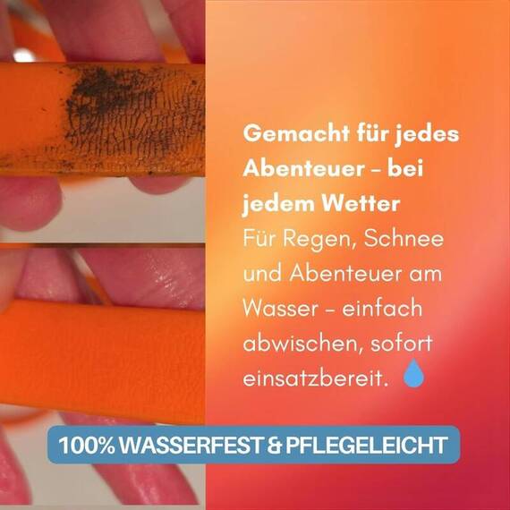 Wasserfeste Hundeleine, verstellbar • WOOFLEX® Classic Sunset Orange