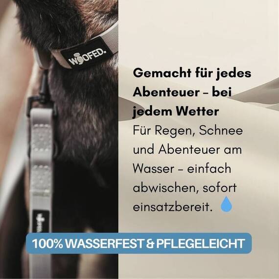 Wasserfeste Hundeleine, verstellbar • WOOFLEX® Classic Desert Sand