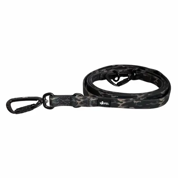 Wasserfeste Hundeleine, verstellbar • WOOFLEX® Pro Woodland Camo