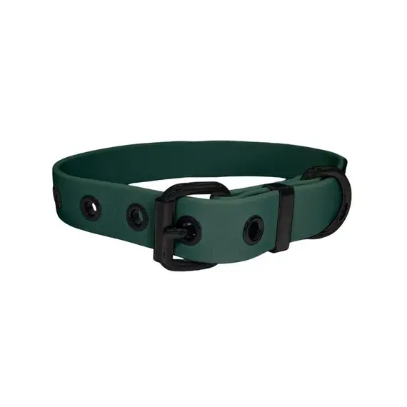Wasserfestes Hundehalsband, verstellbar • WOOFLEX® Classic Hunting Green