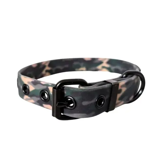 Wasserfestes Hundehalsband, verstellbar • WOOFLEX® Classic Woodland Camo