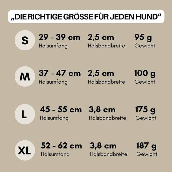 Wasserfestes Hundehalsband, verstellbar • WOOFLEX® Classic Desert Sand