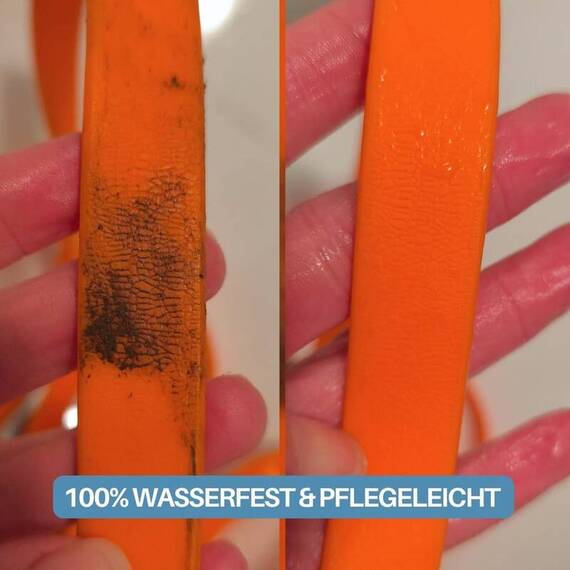 Wasserfeste Hundeleine, verstellbar • WOOFLEX® Tactical Sunset Orange
