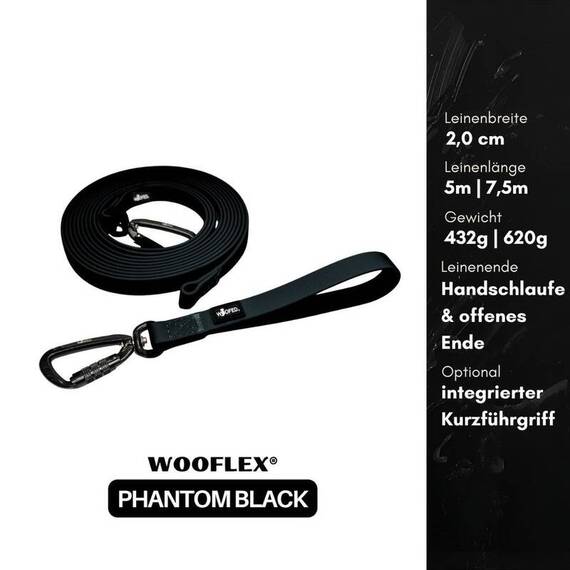 Schleppleine 5m / 7,5m • WOOFLEX® Phantom Black