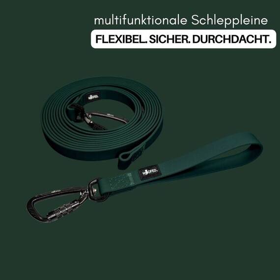 Schleppleine 5m / 7,5m • WOOFLEX® Hunting Green