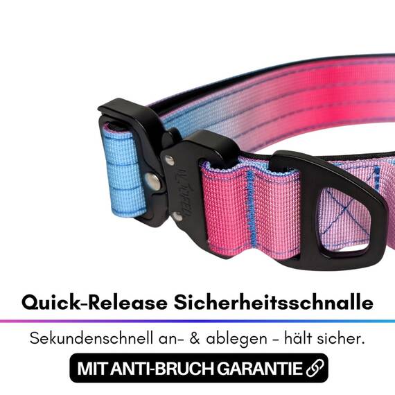 Tactical Halsband • gepolstert + verstellbar • Pink Blue Sky