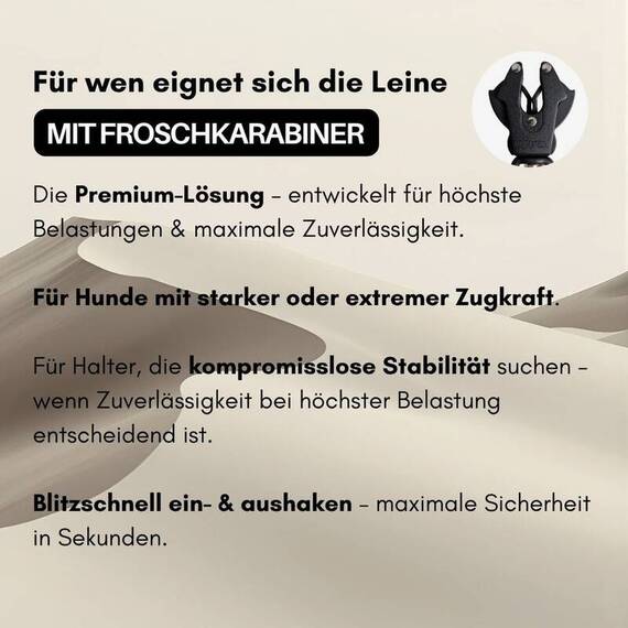 Wasserfeste Hundeleine, verstellbar • WOOFLEX® Tactical Desert Sand