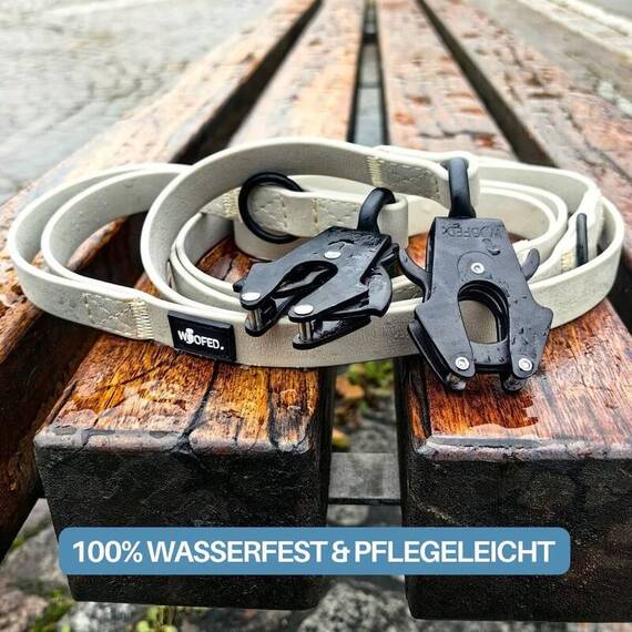 Wasserfeste Hundeleine, verstellbar • WOOFLEX® Tactical Desert Sand
