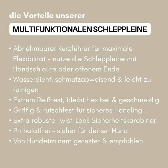 Schleppleine 5m / 7,5m • WOOFLEX® Desert Sand