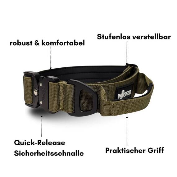 Tactical Halsband • gepolstert + verstellbar • Military Olive