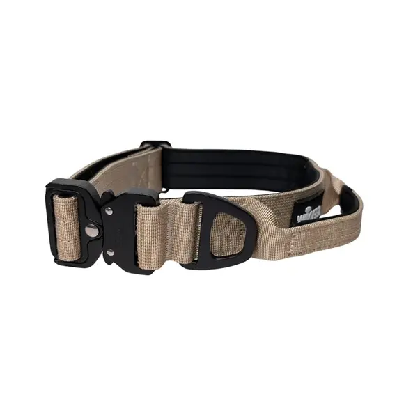 Sicherheits-Hundehalsband • gepolstert + verstellbar • Desert Tan