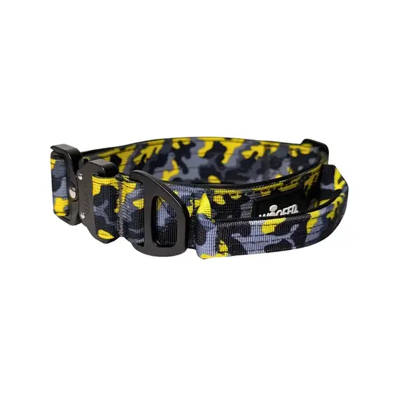 Tactical Halsband • gepolstert + verstellbar • Yellow Camo