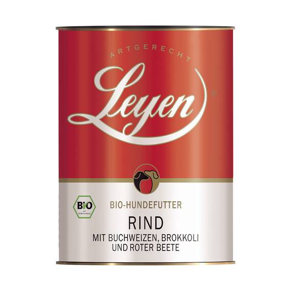 Nassfutter für Hunde Bio-Rind mit Buchweizen • Leyen