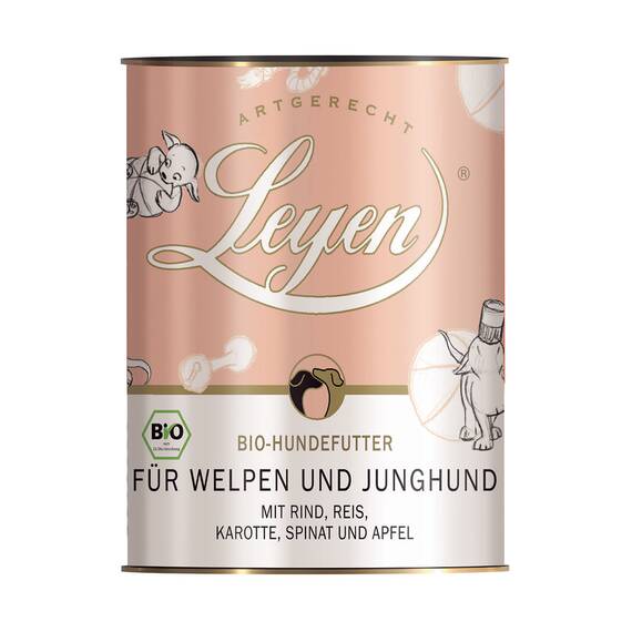 Sparpaket Bio-Hundefutter für Welpen und Junghunde • Leyen®
