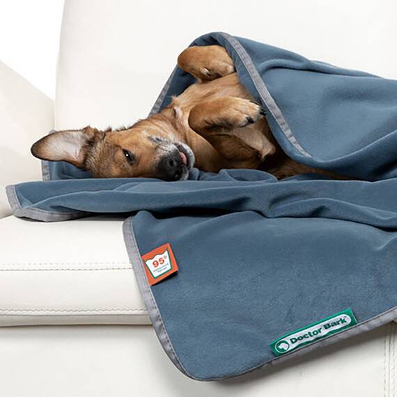 Kuscheldecke Fleece blaugrau