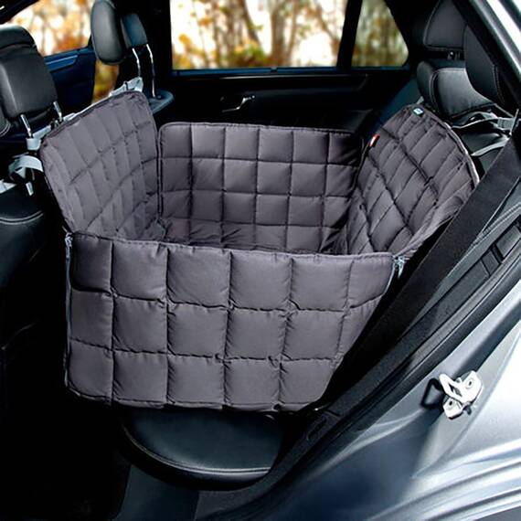 Hunde Autodecke für die Rückbank • 2 Sitze • grau