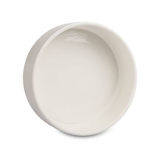 Hundenapf aus Keramik matt weiß - weiß