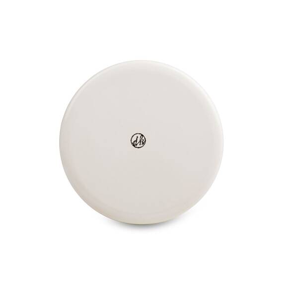 Personalisierter Hundenapf aus Keramik matt weiß - taupe