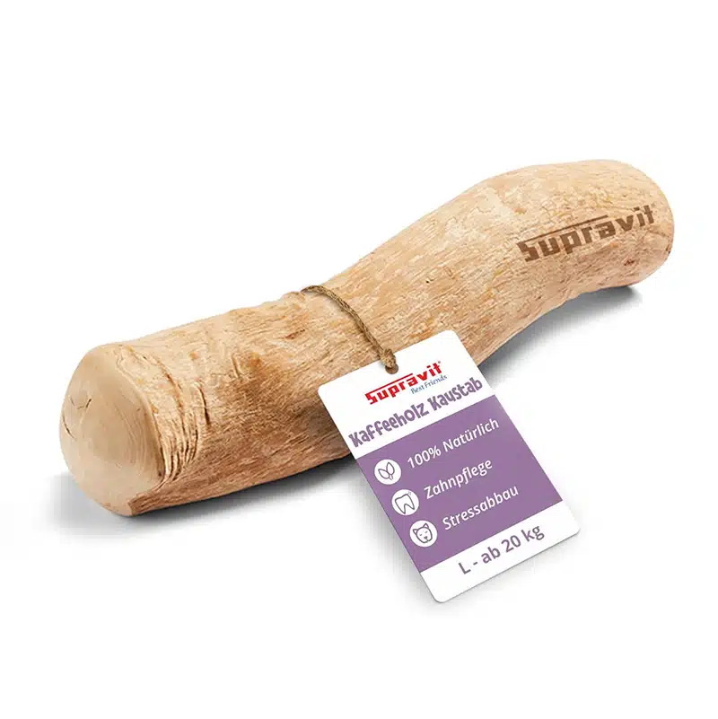 rundes, geschliffenes Holz mit Supravit-Branding