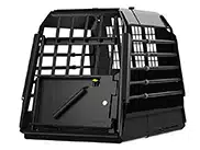 Hundebox fürs Auto von Kleinmetall. Mit Crash-Test. In der Tiefe verstellbar, verschiedene Breiten und Höhen erhältlich.