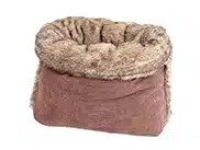 Kuscheliger Hundeschlafsack aus Cord mit Fellimitat
