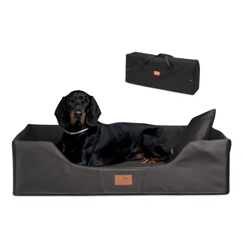 Orthopädisches Reisebett für Hunde, klappbar, inkl. Transporttasche