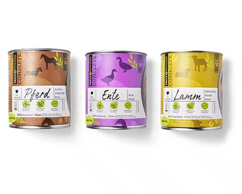 favly nassfutter für Allergiker: Pferd, Ente, Lamm